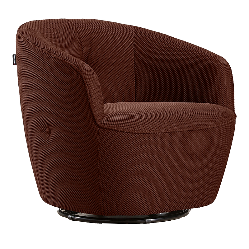 Giuseppe Nicoletti Maglia Swivel Chair In Texture D-- Ruggine