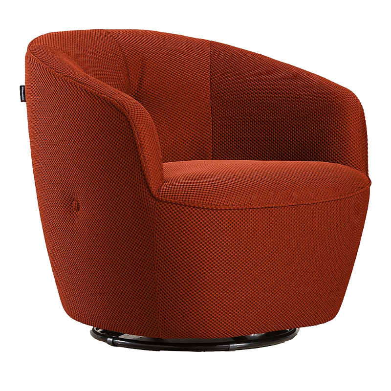 Giuseppe Nicoletti Maglia Swivel Chair In Texture D-- Arancio