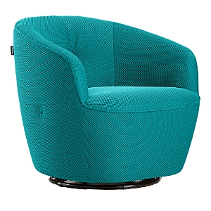 Shop Giuseppe Nicoletti Maglia Swivel Chair In Texture 3d-8349-4 Celeste