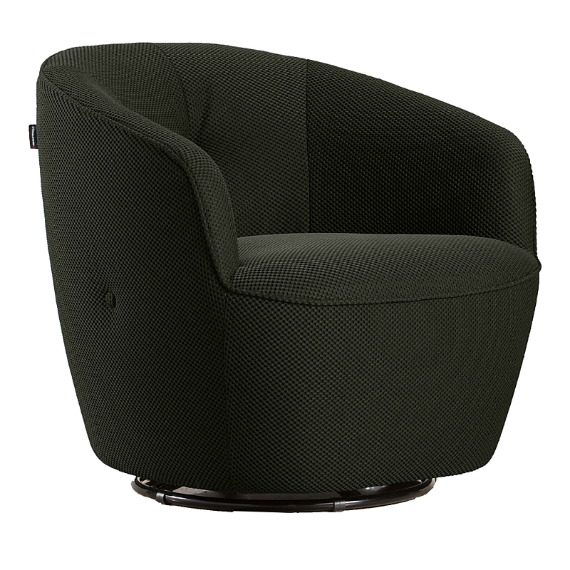 Giuseppe Nicoletti Maglia Swivel Chair In Texture D-- Verde Oliva