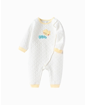 Shop Balabala Unisex New Year Season Knitted Innerwear Jumpsuit In White