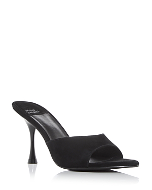 Shop Jeffrey Campbell Women's Agent High Heel Slide Sandals In Black Suede