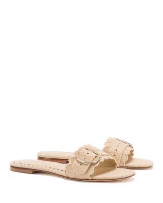 Larroudé - Women's Ivy Broderie Slide Sandals