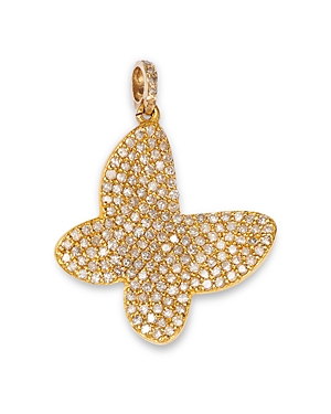Nina Gilin 14K Yellow Gold Diamond Pave Butterfly Pendant