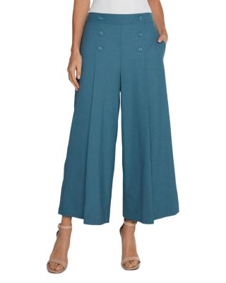 Cropped Wide Leg Sailor Pants