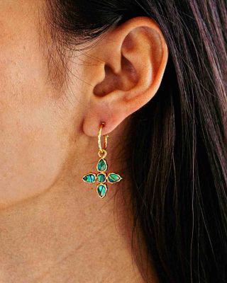 Aurora Reversible Charm Drop Hoop Earrings