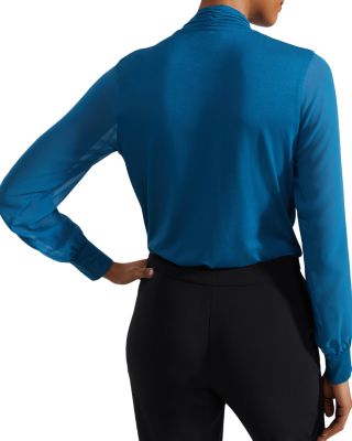 Ashley Twist Front Long Sleeved Blouse