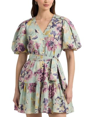 white christmas dresses Viola Dress in Floral Voile – KIWI/ fig main image 0