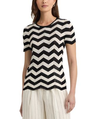 Ralph Lauren - Crewneck Chevron Short Sleeve Sweater