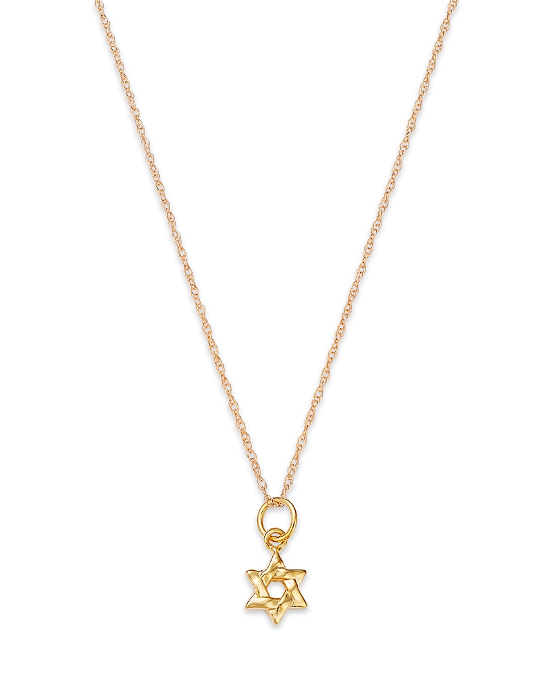 Bloomingdale's Fine Collection Children's Star of David Pendant Necklace in 14K Yellow Gold, 14