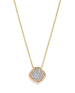 Bloomingdale's Diamond Pave Cluster Pendant Necklace In 14k Yellow Gold, 0.50 Ct. T.w. In White/gold