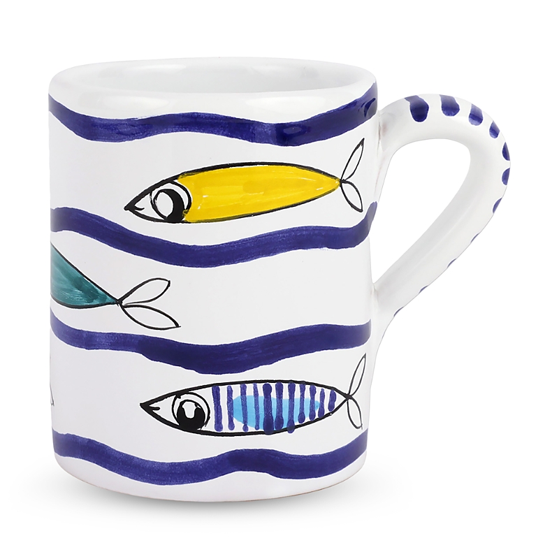 Vietri Pesce Pazzo Multicolor Swimming Fish Mug In Multicolor