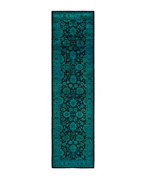 Shop Bloomingdale's Fine Vibrance M1355 Runner Area Rug, 2'7 X 9'8 In Green