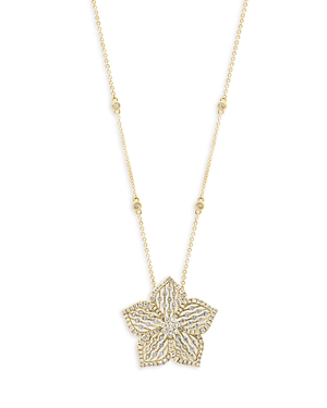 Shop Bloomingdale's Diamond Flower Pendant Necklace In 14k Yellow Gold, 2.15 Ct. T.w.