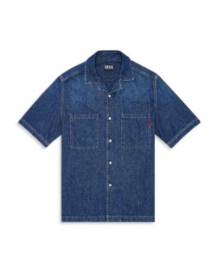 D-Paroshort Denim Bowling Shirt