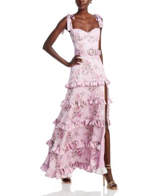 V. Chapman Lisianthus Sleeveless Ruffled Corset Gown | Bloomingdale's Women