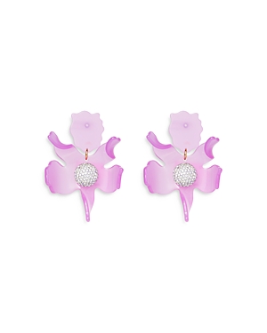 Lele Sadoughi Crystal Lily Earrings In Purple