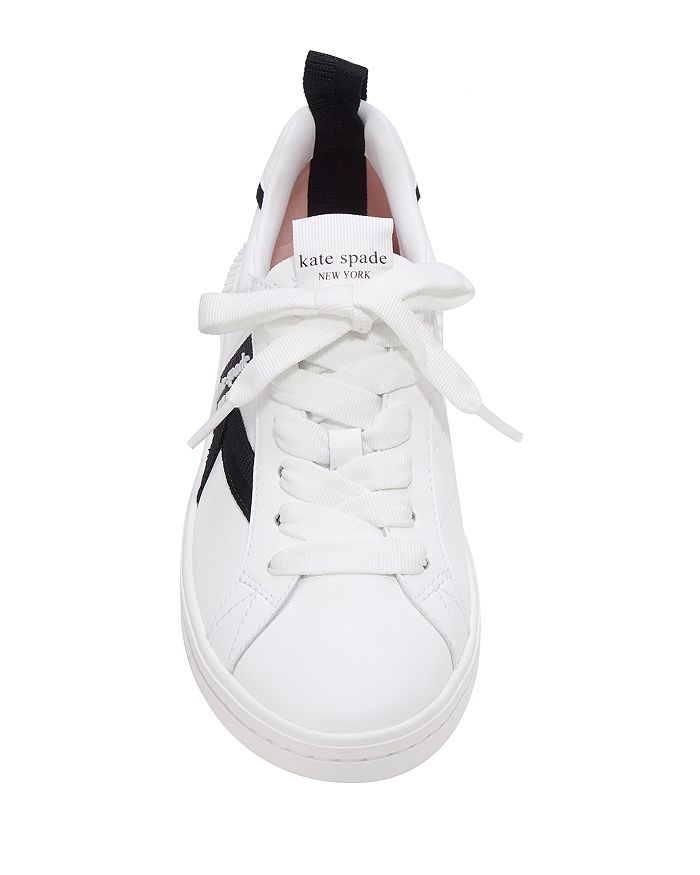 Shop Kate Spade New York Women's Signature Low Top Sneakers In Black/white