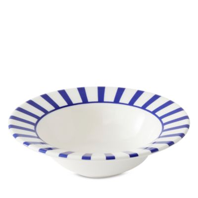 Blue Italian Steccato Cereal Bowls, Set of 4