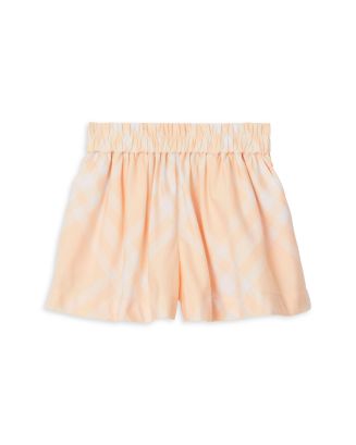 Burberry Girls Marcy Check Shorts in Pink
