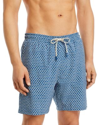 Faherty - Men's Shorelite Printed Drawstring 7" Swim Trunks