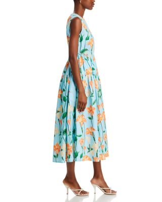 Printed Cotton A Line Dress