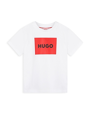 Shop Hugo Boss Boys' Logo Tee - Little Kid, Big Kid In White