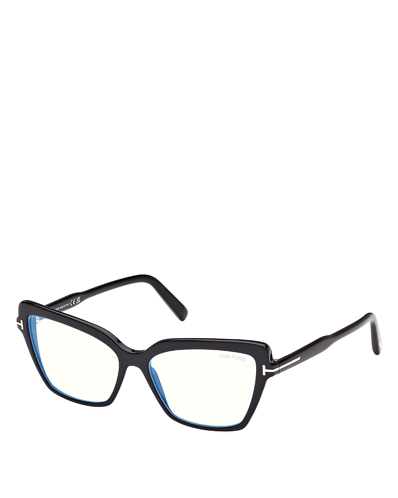 Tom Ford Cat Eye Blue Light Glasses, 55mm In Black