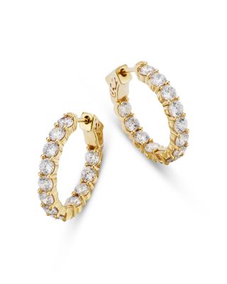 Bloomingdale's Fine Collection - Diamond Inside Out Hoop Earrings in 14K Yellow Gold, 3.60 ct. t.w.