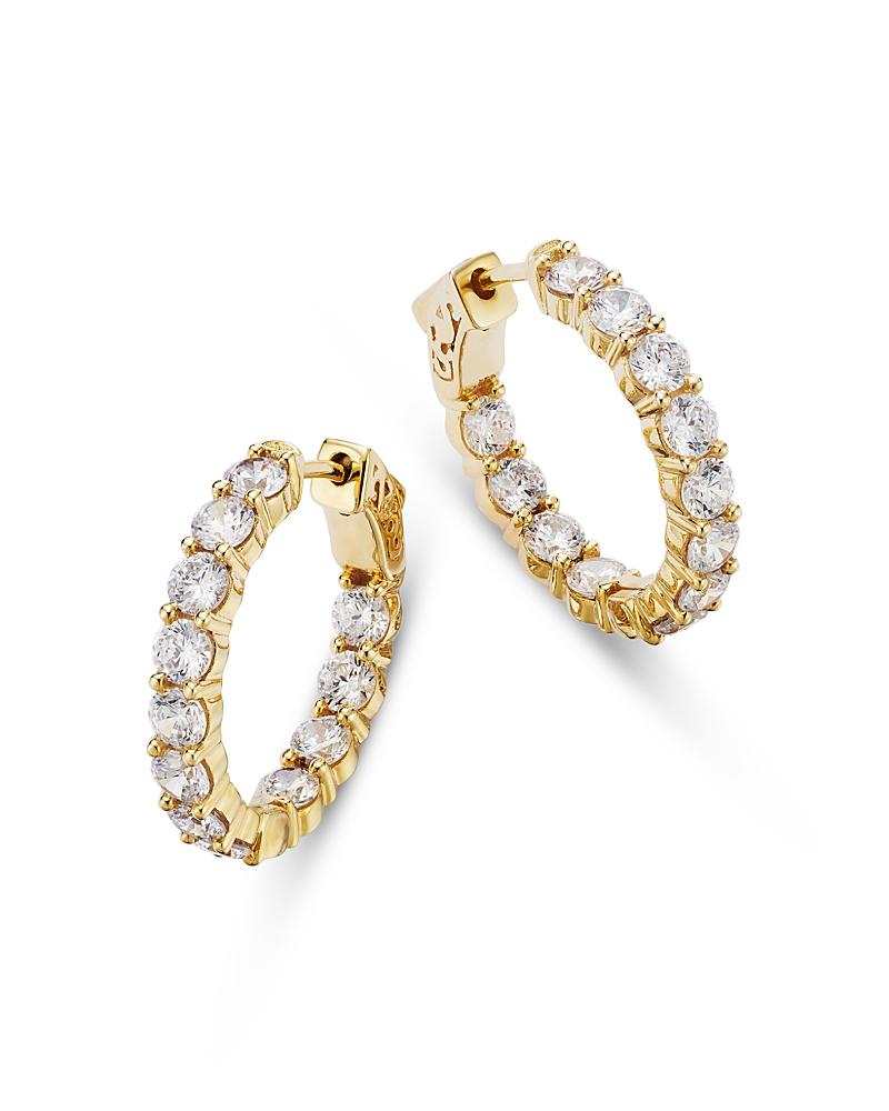 Bloomingdale's Fine Collection Diamond Inside Out Hoop Earrings in 14K Yellow Gold, 3.60 tcw