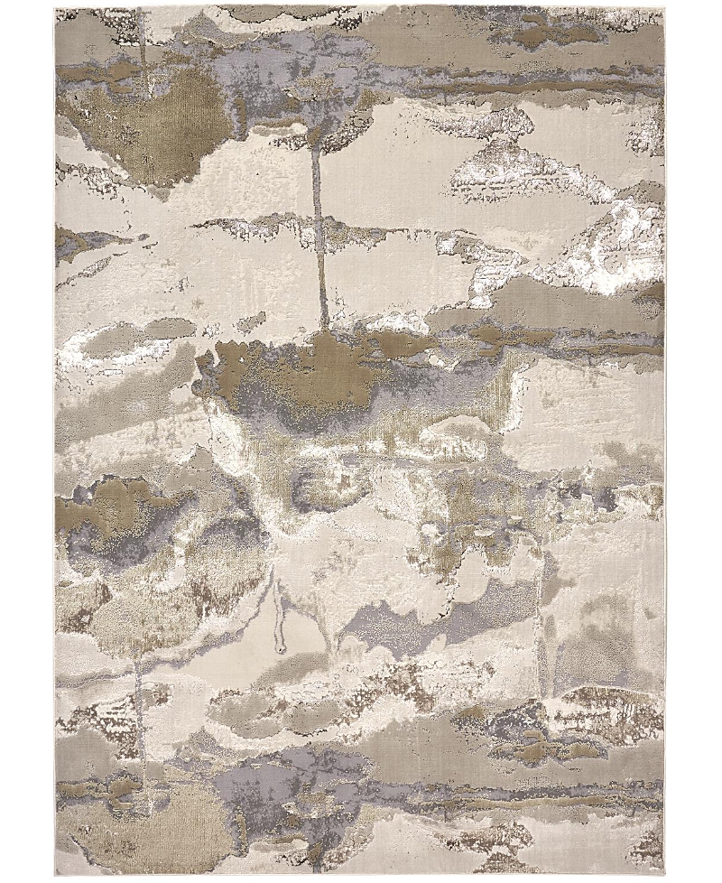 Shop Feizy Aura Aur3737f Area Rug, 6'7 X 9'6 In Gray/ivory