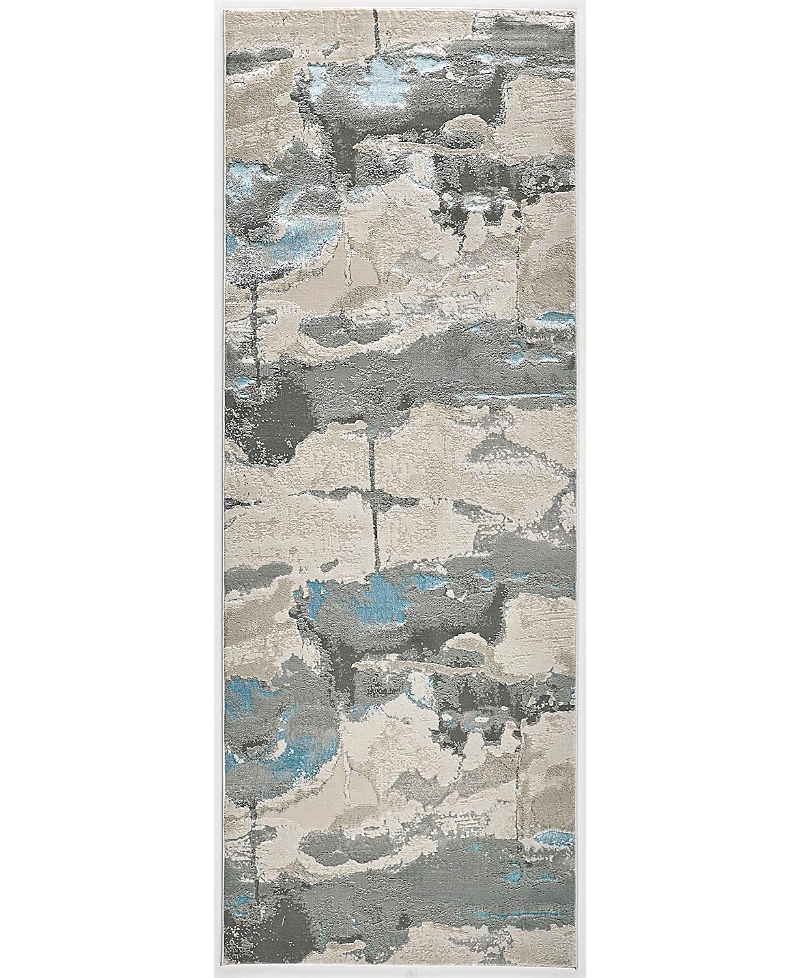Photos - Chandelier / Lamp Feizy Azure AZR3525F Runner Area Rug, 2'10 x 7'10 AZR3525FBLUGRYI71