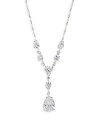 Nadri - Cubic Zirconia Mixed Cut Lariat Necklace, 16-18"