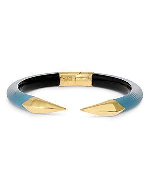 Alexis Bittar Pyramid Hinge Bracelet In Blue/gold