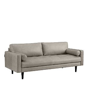 Chateau D'ax Rotolo Leather Sofa In Oyster