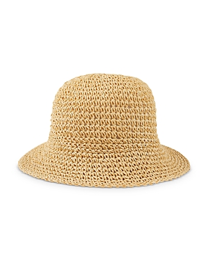 Sandro Bob Playa Woven Bucket Hat In Natural