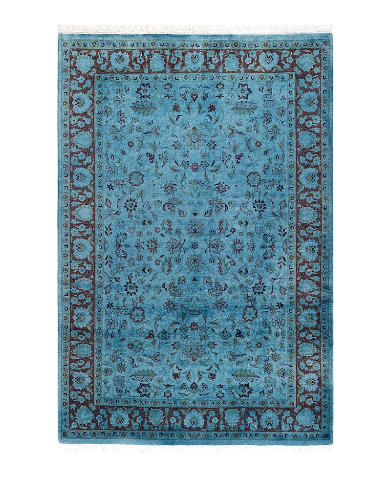 Bloomingdale's Fine Vibrance M1444 Area Rug, 4'2 X 6'2 In Blue