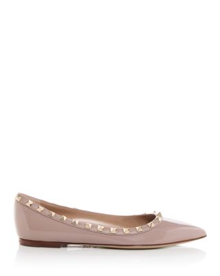 Women's Rockstud Pointed Toe Ballet Flats