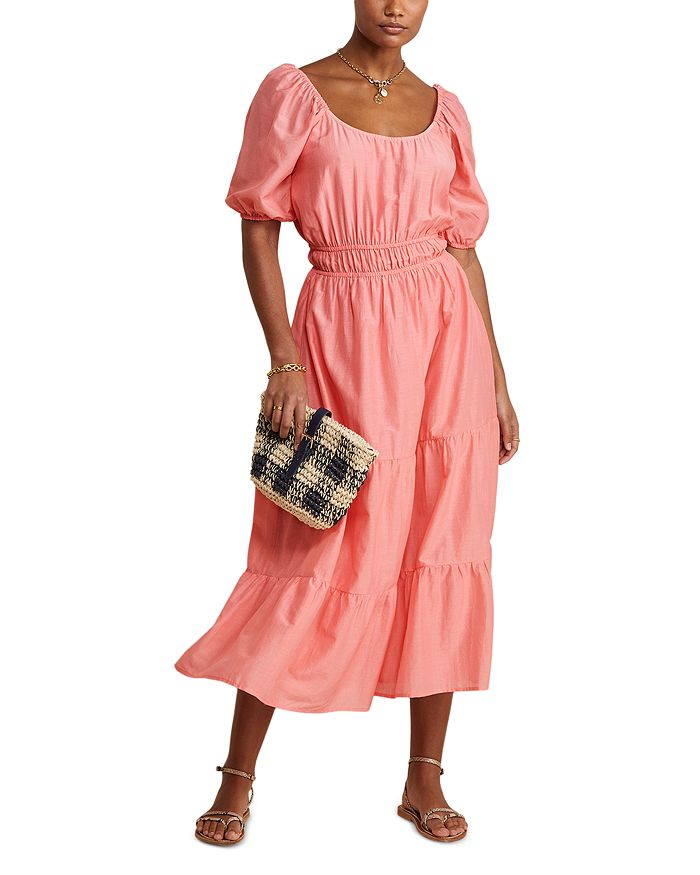 A DAY AT THE VINEYARD DENIM MIDI DRESS