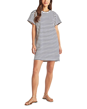 Shop Splendid Whitney Striped Dress In Navy/white