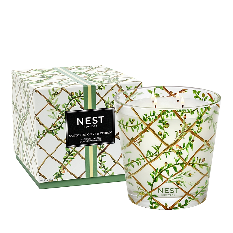 Nest New York Santorini Olive & Citron Luxury 4-wick Specialty Candle 47.3 Oz.