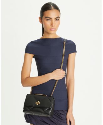 Small Kira Diamond Quilted Leather Convertible Shoulder Bag