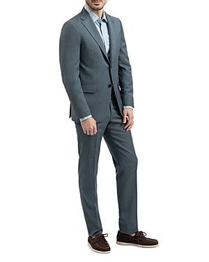 Boglioli Melange Solid Slim Fit Suit In Light Blue