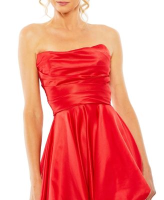 Strapless Ruched Gown