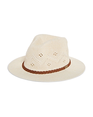 Shop Barbour Flowerdale Trilby Hat In Cream