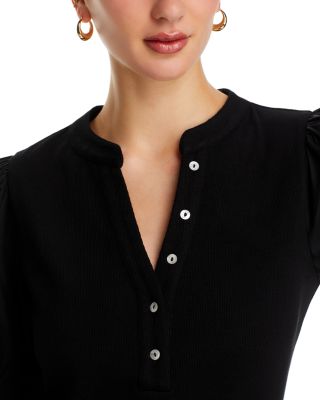 Puff Sleeve Henley Top