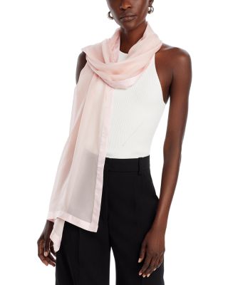 Fraas - Solid Satin Trim Scarf