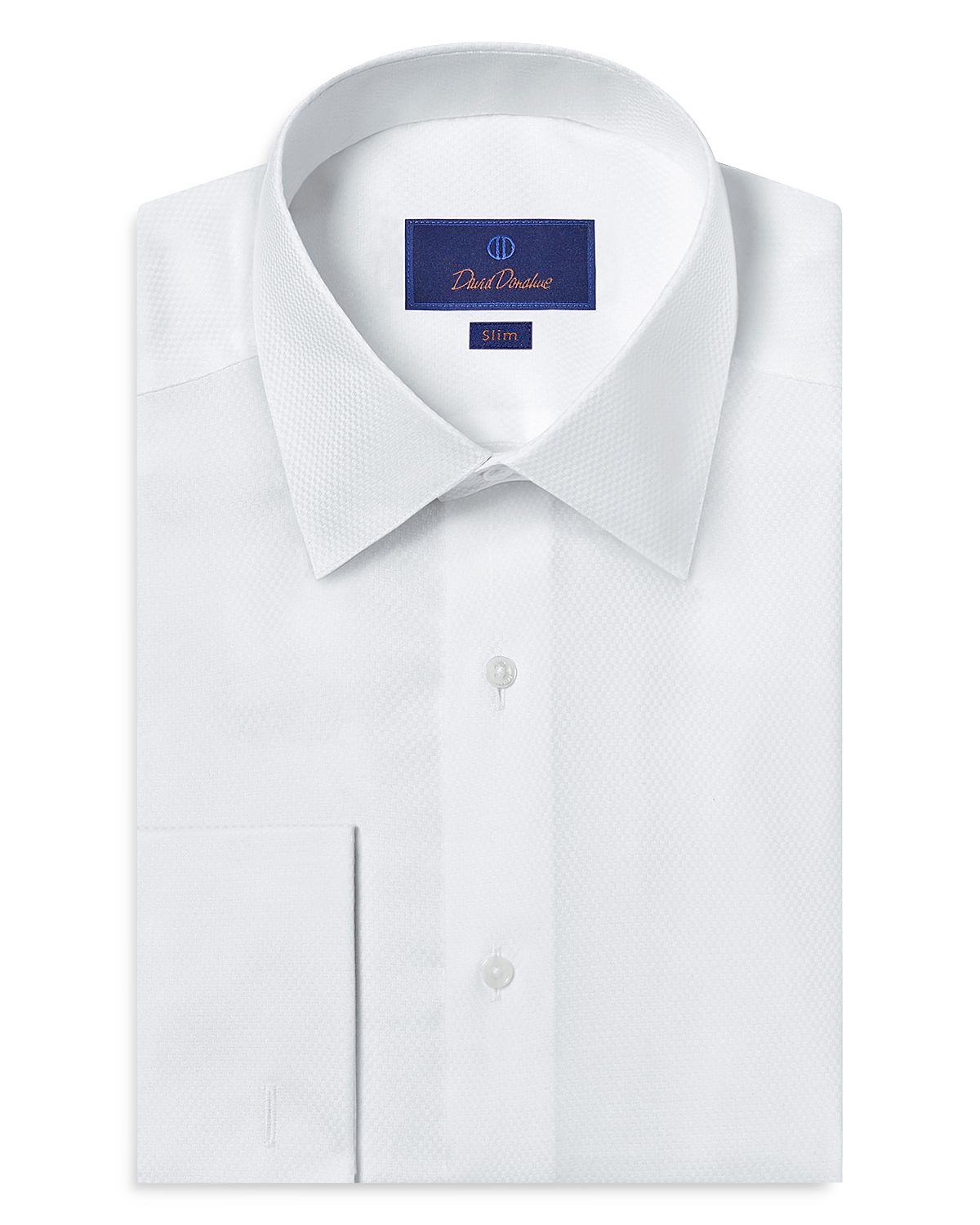 David Donahue Slim Fit Boxed French Cuff Formal Shirt