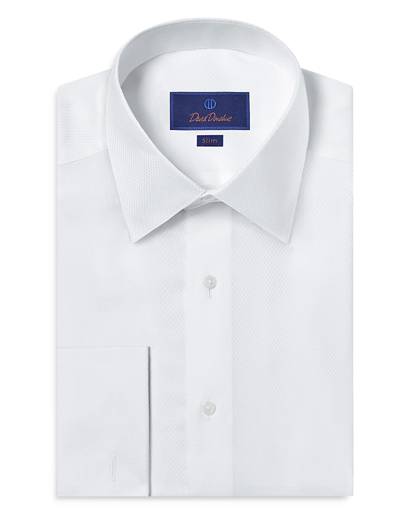 David Donahue Slim Fit Boxed French Cuff Formal Shirt