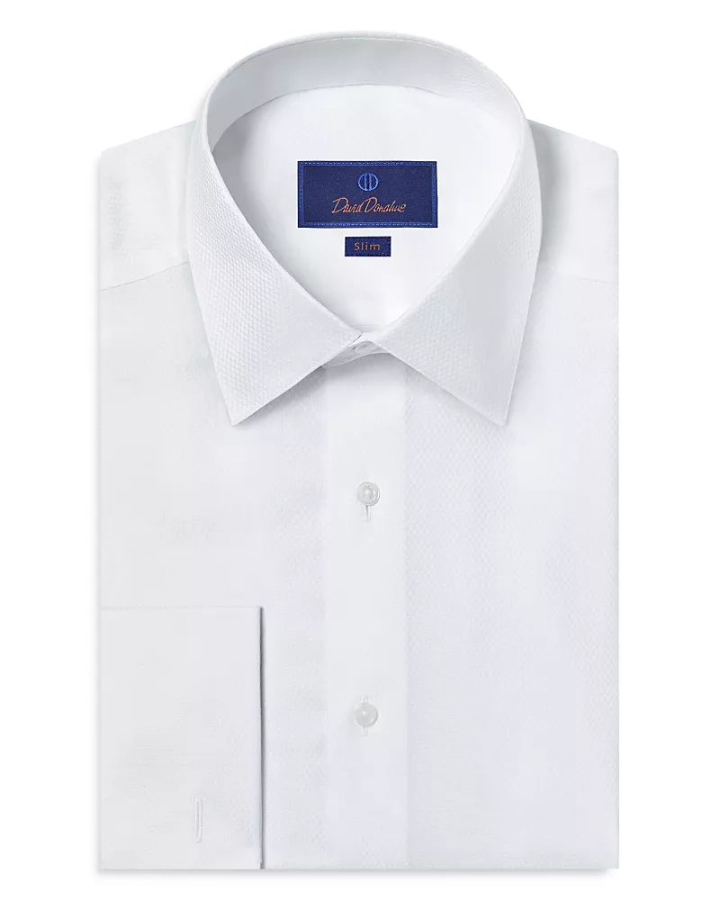 David Donahue Slim Fit Boxed French Cuff Formal Shirt